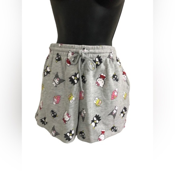 Hello Kitty & friends gray drawstring waist graphic print shorts size large new - Picture 6 of 14